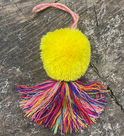 Guatemalan Pom-poms with colorful tassels/Charms