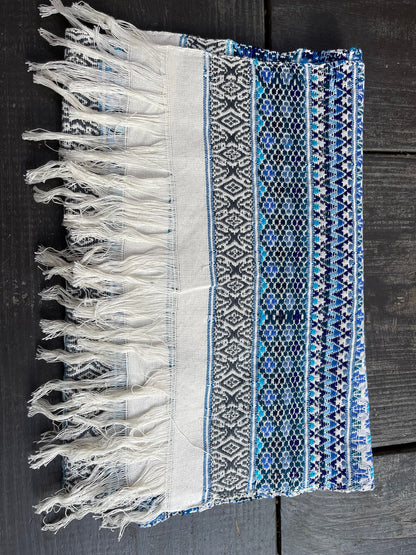 Guatemalan Handwoven Table Runners- Light Blues