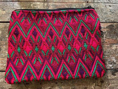 Guatemalan Huipil cosmetic pouch