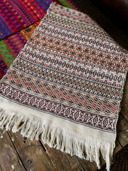 Guatemalan Handwoven Table Runners- Whites