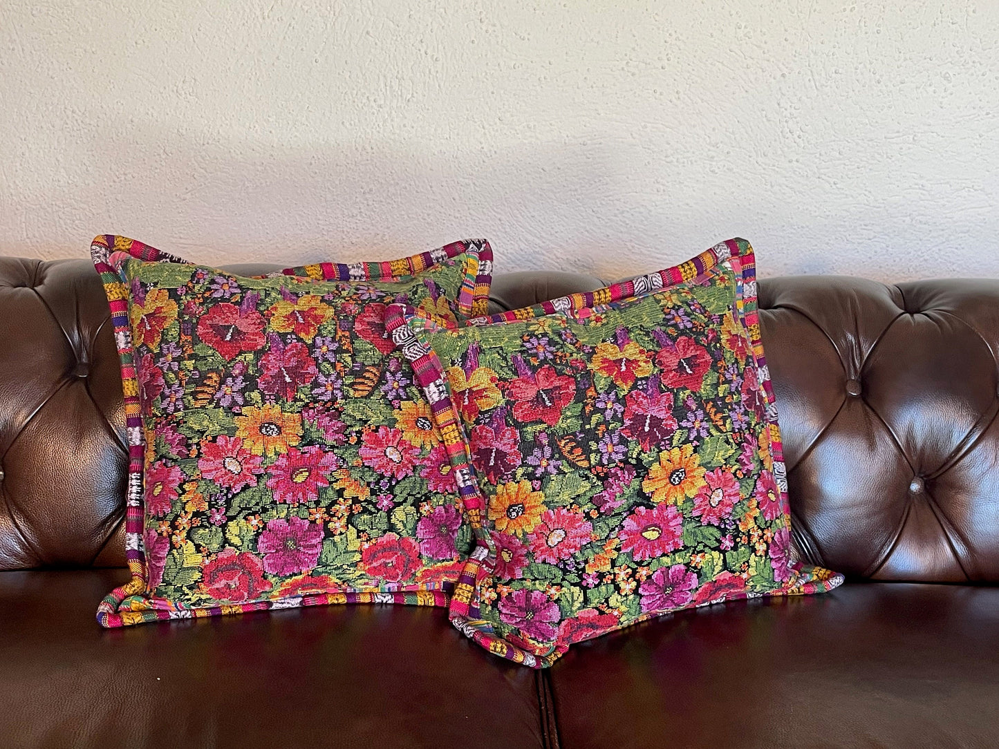 Huipil pillow covers from Comalapa