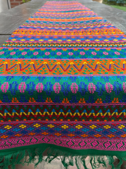 Guatemalan Handwoven Table Runners- Greens