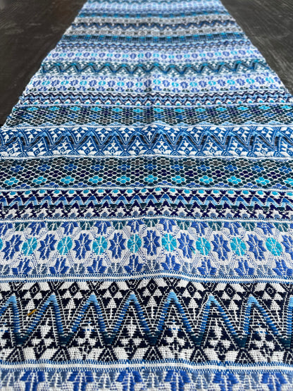 Guatemalan Handwoven Table Runners- Light Blues