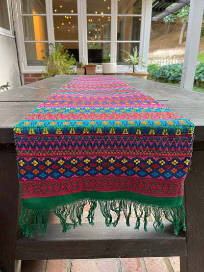 Guatemalan Handwoven Table Runners- Greens