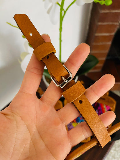 Guatemalan Handmade Leather/Huipil Luggage Tags