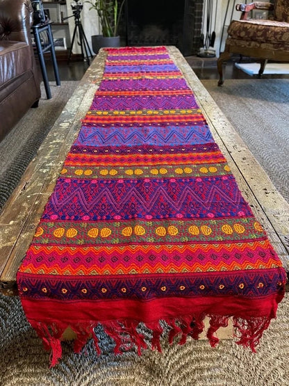 Guatemalan Handwoven Table Runners- Fuchsias