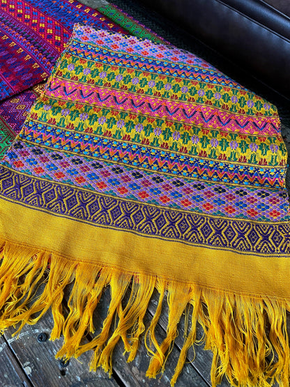 Guatemalan Handwoven Table Runners- Yellows