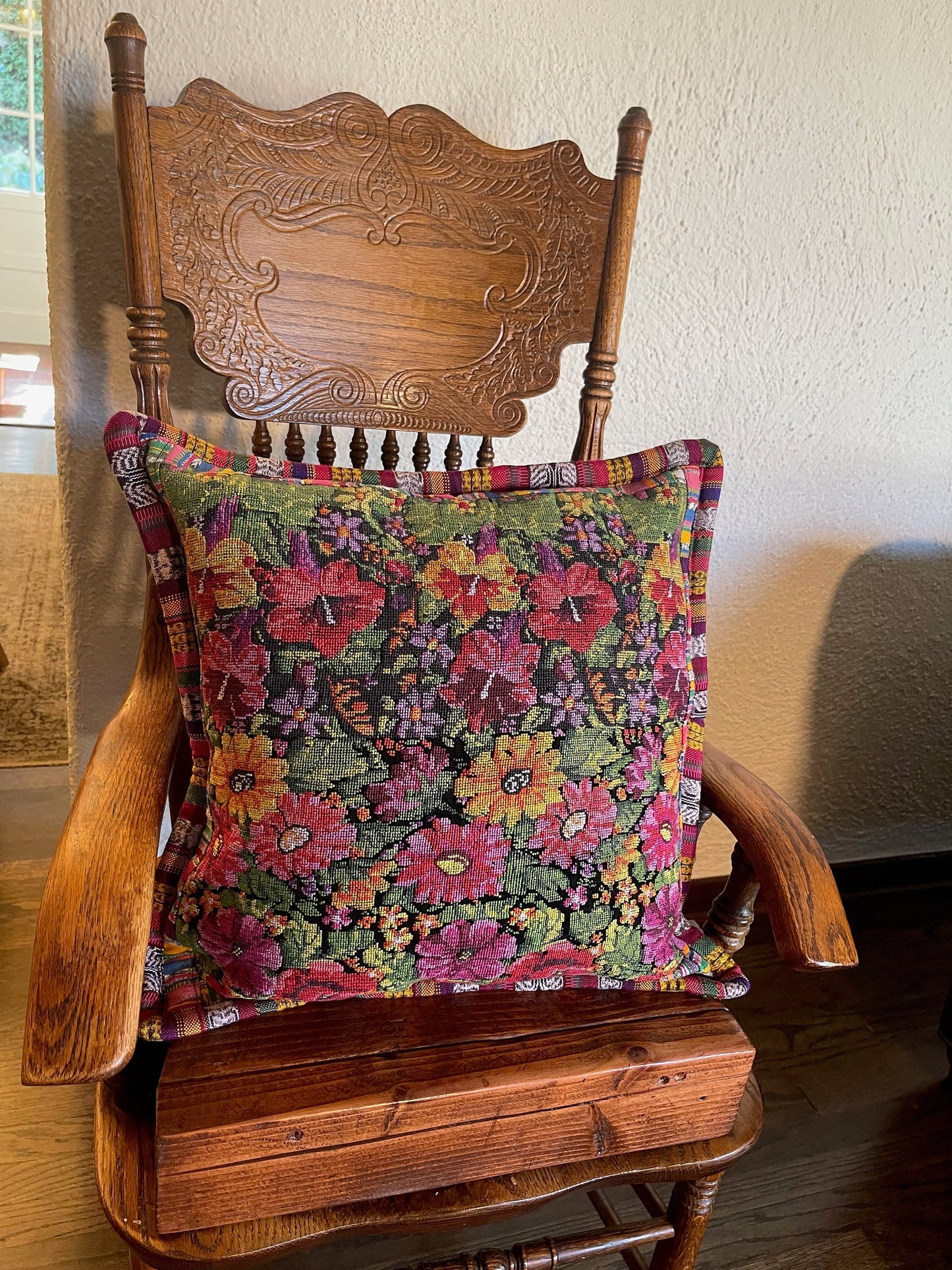 Huipil pillow covers from Comalapa