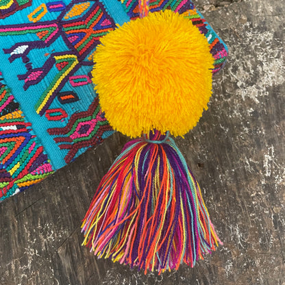 Guatemalan Pom-poms with colorful tassels/Charms